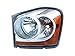 HEADLIGHTSDEPOT Chrome Housing Halogen Headlights Compatible with Dodge Durango 2004-2005 Includes Left Driver and Right Passenger Side Headlamps