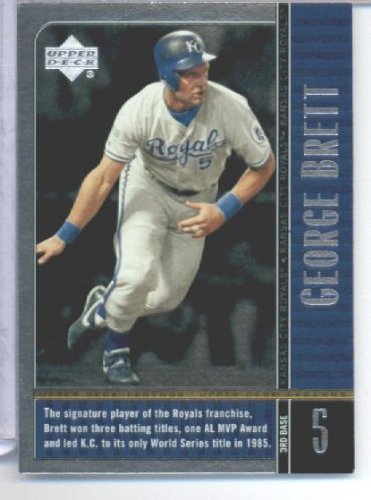 2000 Upper Deck Legends Baseball Card # 67 George Brett Kansas City Royals Mint Condition- Shipped In Protective ScrewDown Display Case!
