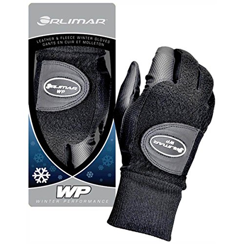 Orlimar Women's Winter Performance Fleece Golf Gloves (Pair), Black, Small