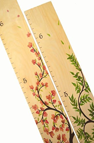 Tree of Life Wooden Ruler Growth Chart - By Growth Chart Art for Kids, Boys and Girls (Natural Birch)