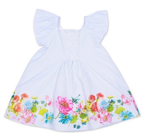 Pampolina Baby - M&auml;dchen Kleid, All over Druck S2113027, Gr. 74, Blau (0005) Preisvergleich
