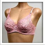 Orlfa $63 Pink Full Coverage Lacy Bra #0350 sz 34A 36A