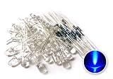 microtivity 5mm Clear Blue LED w/ Resistors (Pack of 30)