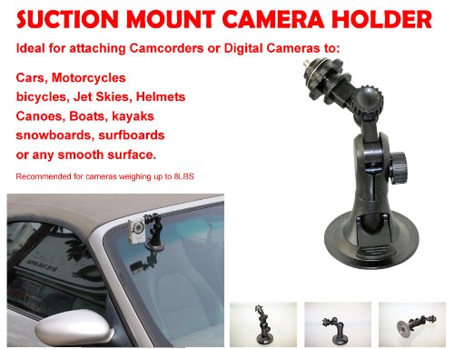 Pack of 2 Camera Suction Mount Award Winning Monopod Vaccum Camcorder Dv Tripods with Camcorder Stabilizer That Can Be Used in a Boat , Car , Racing , Bikes and Motorcycles Strong Suction Cups