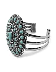 Southwest Spirit Sterling Silver Kingman Turquoise Statement Cuff