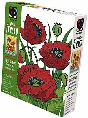 Josephin Fantazer Glossy 5 Poppies Fresco Sand Picture by Josephin