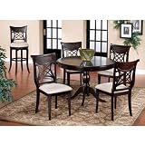Glenmary Dining 5-Piece Round Table Set (Dark Cherry) (30H x 46.5W x 46.5D)