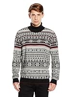 Tru Trussardi Jersey Jacquard (Negro / Blanco / Rojo)