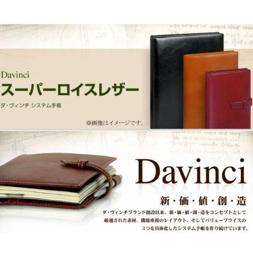 ダ・ヴィンチ スーパーロイスレザー 聖書サイズ システム手帳(リング24mm) DB505 B・ブラック