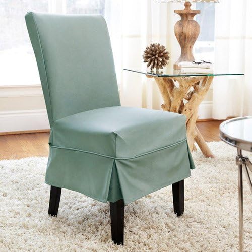 Urbanlife Sure Fit Stretch Pique Shorty Dining Room Chair Slipcover Twill