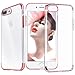 iPhone 7 Plus Case, iPhone 8 Plus Case, [Glitter][Electroplating][Metallic Finishing][Scratch Resist] [Shockproof][Crystal Clear] Transparent Ultra Slim Case Cover - Rose Gold