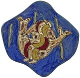 13 MARA Collectible Stoneware ODD SHAPED DINNER PLATE Fish BLUE Design