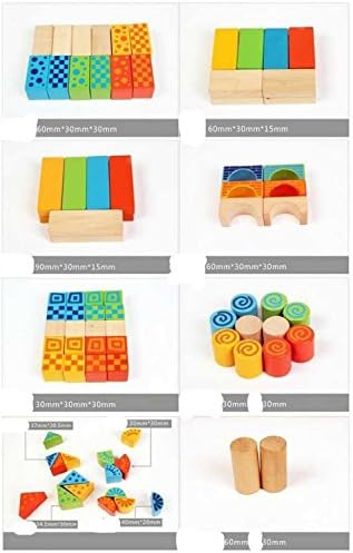 Eyefy Wooden Building Blocks Set - Beech Wood Quality Educational Wooden Colorful Stacking Blocks for Kids(Big Blocks) - 88 Pcs