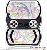 PSPgo Skin and Screen Protector Kit - Neon Swoosh on White fits Sony PSP go ....