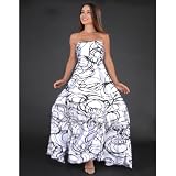 Nicole Maternity Womens Long White Circle Print Dress Gown S-3XL