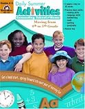 Daily Summer Activities, Moving from Fourth to Fifth Grade