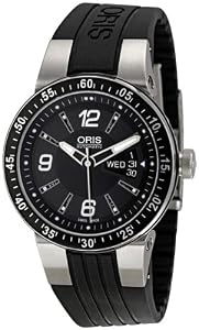 Oris Men's 4164RS Williams F1 Team Black Dial and Stainless Steel Rubber Strap Watch from Oris