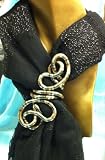 36 inches Long 8mm thick Flexible Bendable Snake Jewelry Necklace Bracelet Bendy Scarf Holder Silver Pewter Copper Shape Design Twist Shape 8mm thick B36X8SPC