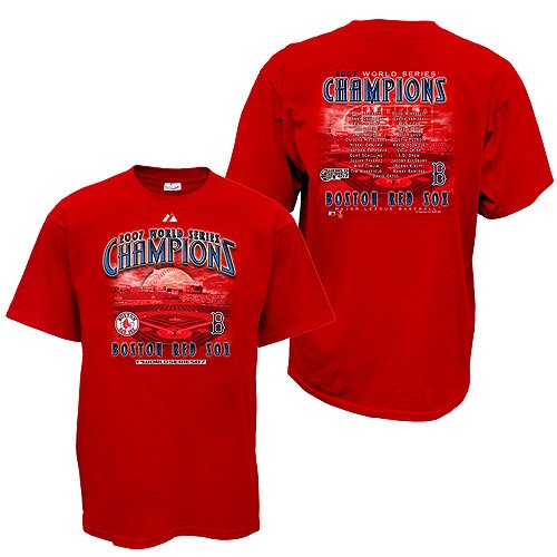 Buy Boston Red Sox 2007 World Series Champions Youth Roster T-shirt by Lee Sport