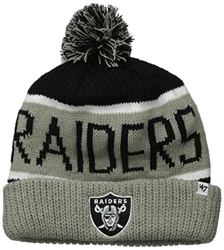 47 Brand Hats Men's The Oakland Raiders Calgary Pom Beanie