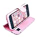 5C Case, iPhone 5C Case, Tree Camo Flip Wallet Credit ID Card Slot Holder Phone Case With Stand --Retail Package W Screen Protector --Pink