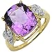 3.80 Carat Genuine Amethyst & White Topaz title=