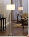 Brushed Nickel & Fabric Shade Standing Floor Lamp