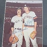 Thurman Munson Signed Photo - Mark Fidrych Vintage