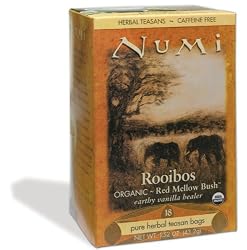 Numi Organic Tea Rooibos, Herbal Teasan in Teabags, 18-Count Box (Pack of 6)