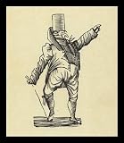 the printing Trull���s in Manresa Wood cutters of the 18th Century (The exaggerated elegance) Black Wood-Mounted Art Poster Print - 13