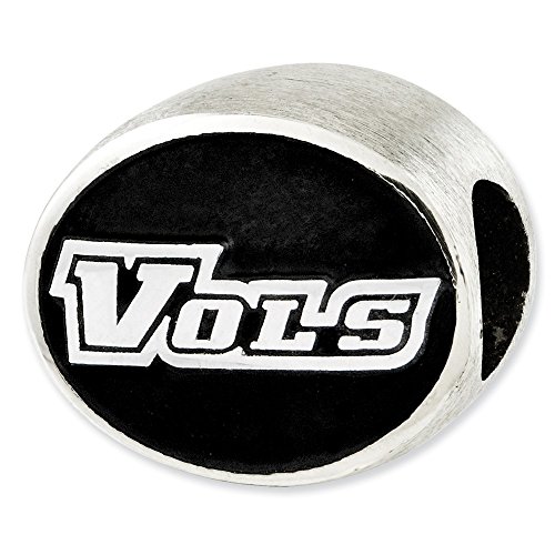 Roy Rose Jewelry Sterling Silver Antiqued University of Tennessee Collegiate Bead