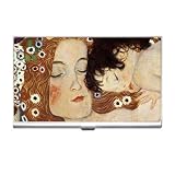 Mother And Child Klimt Business Card Holder Case