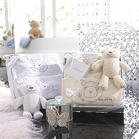 Izziwotnot Precious 4 Piece Luxury Baby Gift Box Set, Honey, Newborn