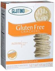 Glutino Gluten Free Cheddar Crackers, 4.4 Ounce Boxes (Pack of 6)
