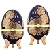 Large Porcelain Egg Hand Painted Trinket Box (Set of 2)