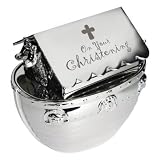 Silver "On Your Christening" Noahs Ark Money Box
