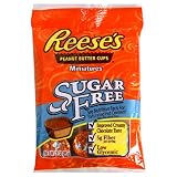 Reeses Sugar Free Peanut Butter Chocolate Miniatures, 3-Ounce Bags (Pack of 12)