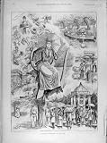 Copie Pluvieuse de Pluie de 1891 de Temps Croquis de Réminiscences