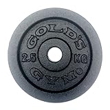 Gold's Gym Cast Iron Weight Plate - Black, 2.5 Kg