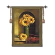 Sunflower with Persian Rug Tapestry Wallhanging Comes With Wall Hanging Rod a...