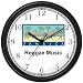 Jamaican Travel Poster - Reggae or Calypso Music, Golfing & Skin Diving Wall Clock by WatchBuddy Timepieces (Black Frame)