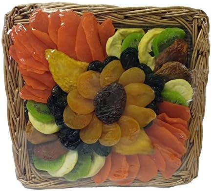 Crafted Kosher Square Flower Certified Kosher Dried Fruit Premium Gift Tray 24 oz 1 Pack