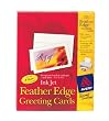Avery Half-Fold Feather-Edge Greeting Cards for Inkjet Printers, 5.5 x 8.5 Inches, Ivory, Pack of 20 (3251)