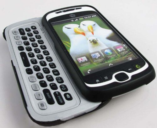 Black Rubber Feel Hard Protector Case Cover Front/Back for HTC MyTouch Slide 3G