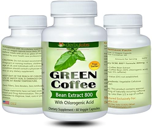 Premium Green Coffee Bean Extract 60ct | Extreme Fat Burner Capsules | Powerful Weight Loss Supplement | 30 Day 'Peace of Mind' Guarantee