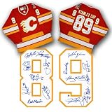 CALGARY Flames 1989 Stanley Cup Team SIGNED Jersey #/89