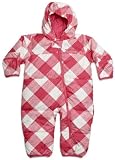 Columbia Unisex-Baby Infant Snuggly Bunny Down Bunting Bodysuit, Very Pink Small Gingham Print, 12 Months