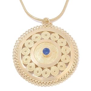 Dalia Jewelry Collection Tanzanite CZ Filigree Pendant by 