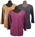 Womens 100% Cotton Cardigan Sweater with Pockets