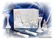 Wedding Guest book, Toasting glasses, cake knife and pen set W040F